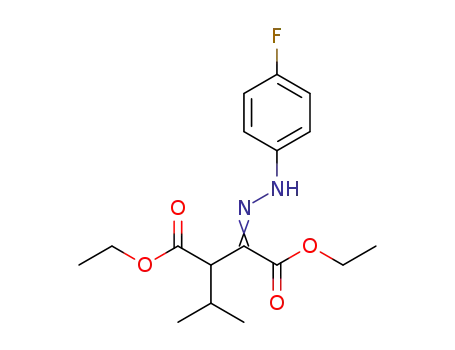 Molecular Structure of 1260620-86-7 (2-[(4-fluorophenyl)-hydrazono]-3-isopropyl-succinic acid diethyl ester)