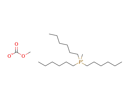 Molecular Structure of 1258887-13-6 (tri-n-hexyl(methyl)phosphonium methyl carbonate)