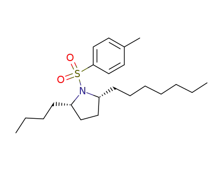 Molecular Structure of 123994-01-4 ((2R,5S)-2-butyl-5-heptyl-1-[(4-methylphenyl)sulfonyl]pyrrolidine)
