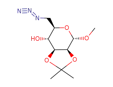 Molecular Structure of 120138-99-0 (methyl 6-azido-6-deoxy-2,3-O-isopropylidene-α-D-mannopyranoside)