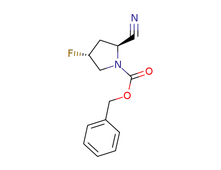 Molecular Structure of 1212342-08-9 (N-CBZ-TRANS-4-FLUORO-L-PROLINONITRILE)
