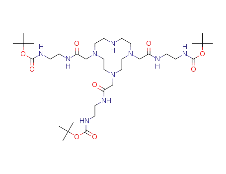 Molecular Structure of 1315468-75-7 (1,4,7-tris(2-(tert-butoxycarbonyl)-2-aminoethylamidemethyl)-1,4,7,10-tetraazacyclododecane)