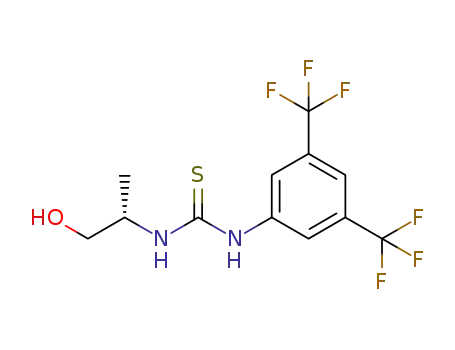 Molecular Structure of 1312749-57-7 (N-(2S)-3-hydroxypropan-2-yl-N'-(3,5-bis-(trifluoro-methyl)phenyl)-thiourea)