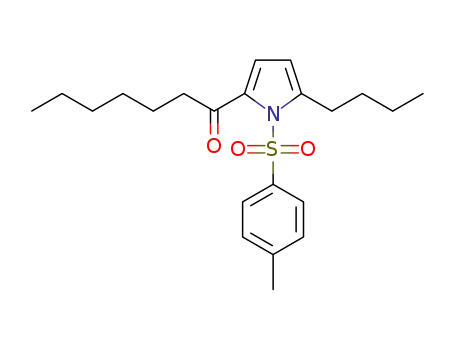Molecular Structure of 1310050-87-3 (1-[5-butyl-1-(p-toluenesulfonyl)pyrrol-2-yl]heptan-1-one)