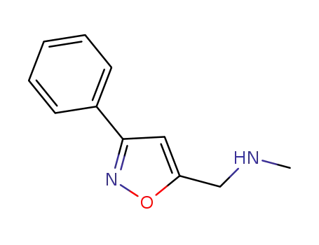 Molecular Structure of 852431-00-6 (5-[(Methylamino)methyl]-3-phenylisoxazole 97%)