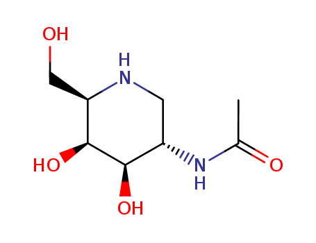 2-Acetamido-1,2,5-trideoxy-1,5-imino-D-glucitol(105265-96-1)