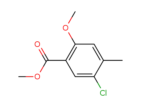 Molecular Structure of 907190-23-2 (Benzoic acid, 5-chloro-2-methoxy-4-methyl-, methyl ester)