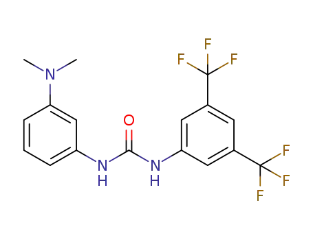 Molecular Structure of 1325760-92-6 (1-(3,5-bis(trifluoromethyl)phenyl)-3-((3-dimethylamino)phenyl)urea)
