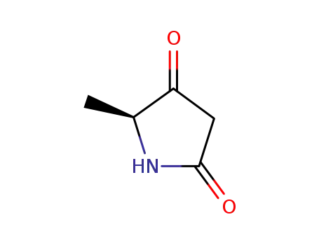 Molecular Structure of 151004-17-0 (2,4-Pyrrolidinedione, 5-methyl-, (5S)-)