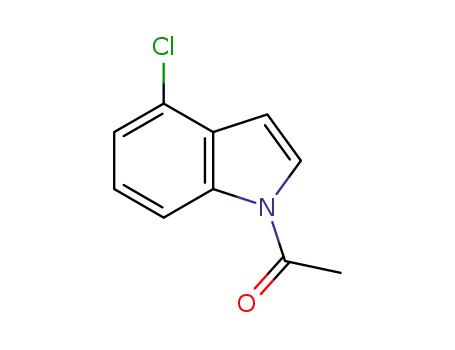 Molecular Structure of 1261240-69-0 (1-(4-chloro-1H-indol-1-yl)ethan-1-one)