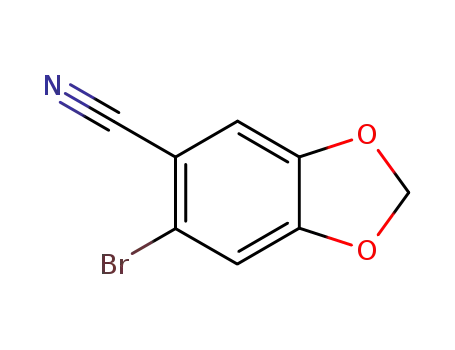 Molecular Structure of 6120-26-9 (6-BROMO-1,3-BENZODIOXOLE-5-CARBONITRILE)