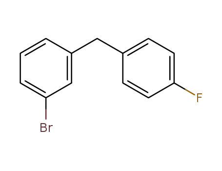 Molecular Structure of 181207-67-0 (Benzene, 1-bromo-3-[(4-fluorophenyl)methyl]-)