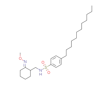 Molecular Structure of 1575700-94-5 ((E)-4-dodecyl-N-[(2-(methoxyimino)cyclohexyl)methyl]benzenesulfonamide)