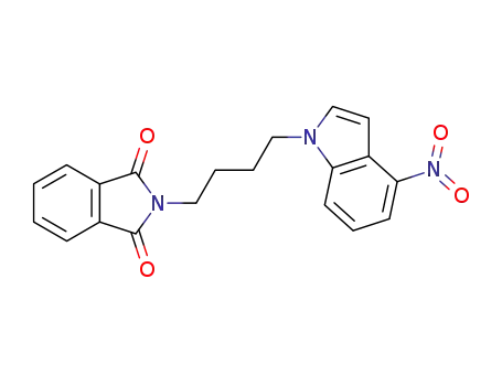 Molecular Structure of 882032-51-1 (2-(4-(4-nitro-1H-indol-1-yl)butyl)isoindoline-1,3-dione)