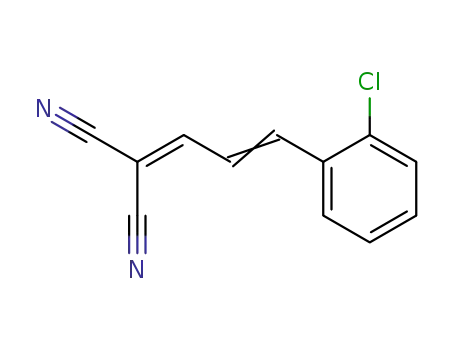Molecular Structure of 41122-43-4 (2-CHLOROCINNAMALMALONONITRILE)