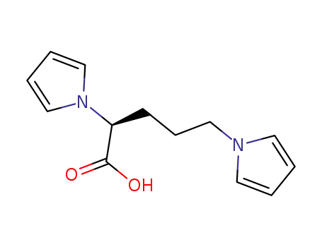 Molecular Structure of 1239733-08-4 ((S)-2,5-di(1H-pyrrol-1-yl)pentanoic acid)