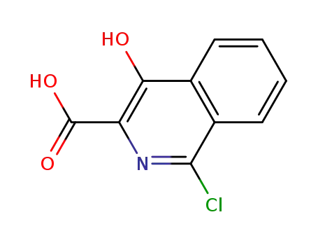 Molecular Structure of 223388-21-4 (1-Chloro-4-hydroxyisoquinoline-3-carboxylicacid)