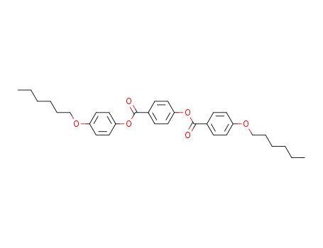 Molecular Structure of 38454-16-9 (Benzoic acid, 4-(hexyloxy)-, 4-[[4-(hexyloxy)phenoxy]carbonyl]phenyl
ester)