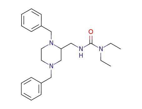 Molecular Structure of 819075-43-9 (Urea, N'-[[1,4-bis(phenylmethyl)-2-piperazinyl]methyl]-N,N-diethyl-)