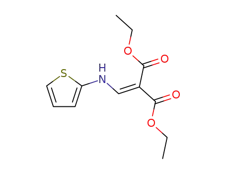 Molecular Structure of 59713-52-9 (Propanedioic acid, [(2-thienylamino)methylene]-, diethyl ester)