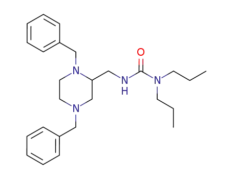 Molecular Structure of 819075-46-2 (Urea, N'-[[1,4-bis(phenylmethyl)-2-piperazinyl]methyl]-N,N-dipropyl-)