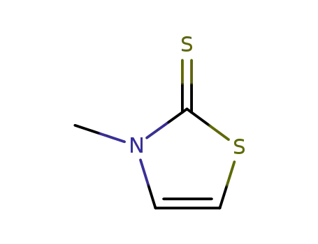 Molecular Structure of 5685-07-4 (2(3H)-Thiazolethione, 3-methyl-)