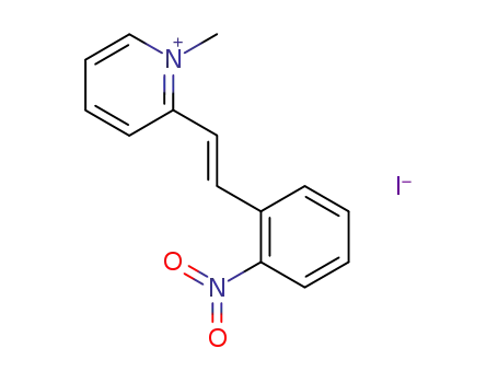 Molecular Structure of 43027-22-1 (Pyridinium, 1-methyl-2-[2-(2-nitrophenyl)ethenyl]-, iodide)
