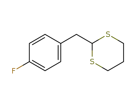 Molecular Structure of 140377-42-0 (1,3-Dithiane, 2-[(4-fluorophenyl)methyl]-)