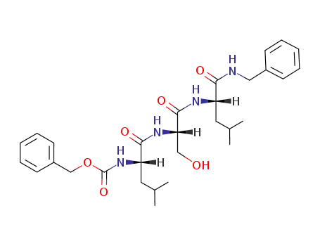 Molecular Structure of 675874-49-4 (L-Leucinamide,
N-[(phenylmethoxy)carbonyl]-L-leucyl-L-seryl-N-(phenylmethyl)-)