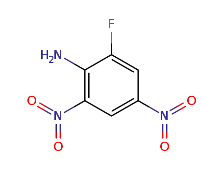 Molecular Structure of 367-78-2 (Benzenamine, 2-fluoro-4,6-dinitro-)