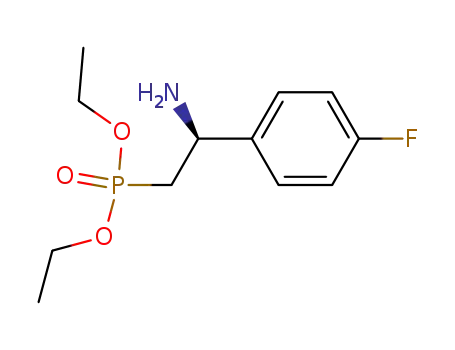 Molecular Structure of 827321-02-8 (Phosphonic acid, [(2S)-2-amino-2-(4-fluorophenyl)ethyl]-, diethyl ester)
