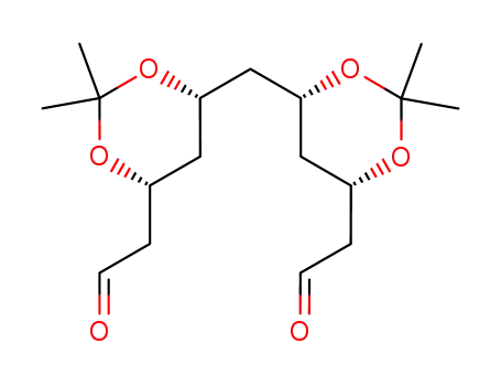 1,3-Dioxane-4-acetaldehyde, 6,6'-methylenebis[2,2-dimethyl-,
(4R,4'S,6R,6'S)-rel-