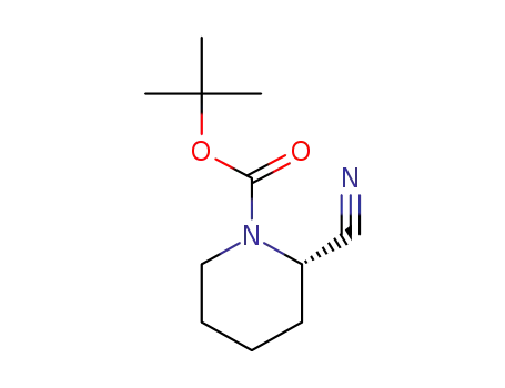 Molecular Structure of 242459-44-5 ((S)-1-N-BOC-2-CYANO-PIPERIDINE)