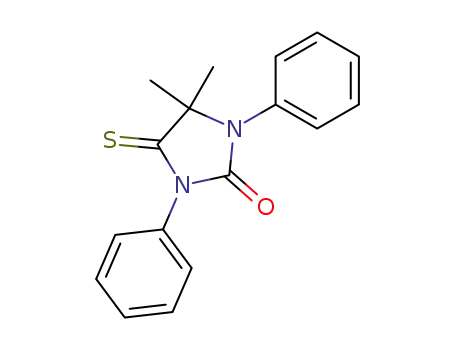 Molecular Structure of 87976-11-2 (2-Imidazolidinone, 4,4-dimethyl-1,3-diphenyl-5-thioxo-)