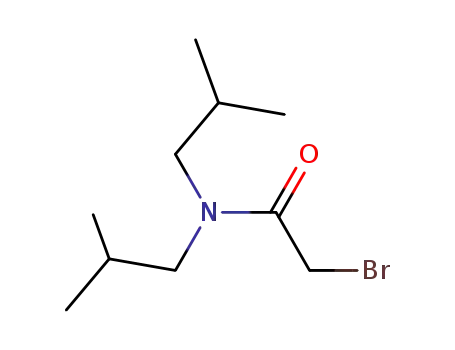Molecular Structure of 119152-83-9 (Acetamide, 2-bromo-N,N-bis(2-methylpropyl)-)