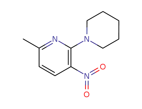 Molecular Structure of 179010-39-0 (6-Methyl-3-nitro-2-(1-piperidinyl)pyridine)