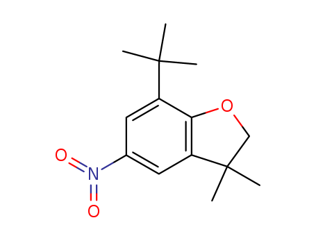 Molecular Structure of 178322-42-4 (Benzofuran, 7-(1,1-dimethylethyl)-2,3-dihydro-3,3-dimethyl-5-nitro-)