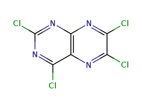 Molecular Structure of 21071-37-4 (Pteridine, 2,4,6,7-tetrachloro-)