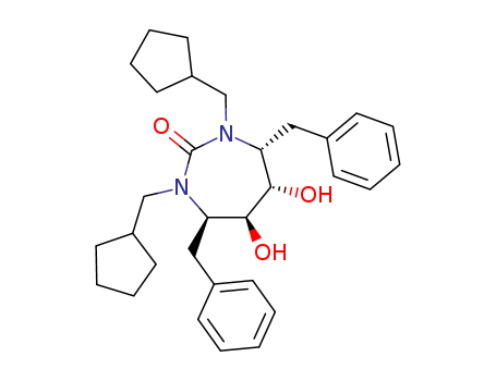 2H-1,3-DIAZEPIN-2-ONE,1,3-BIS(CYCLOPENTYLMETHYL)HEXAHYDRO-5,6-DIHYDRO XY-4,7-BISBENZYL-,(4R,5S,6S,7R)-