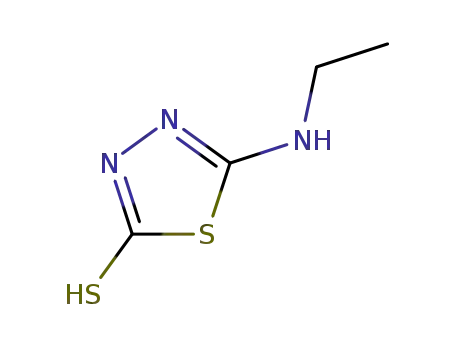 Molecular Structure of 55774-34-0 (5-(ETHYLAMINO)-1,3,4-THIADIAZOLE-2-THIOL)