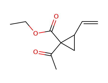 Molecular Structure of 33626-79-8 (Cyclopropanecarboxylic acid, 1-acetyl-2-ethenyl-, ethyl ester)