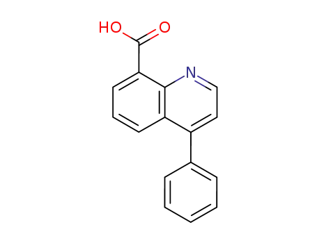 Molecular Structure of 113431-47-3 (8-Quinolinecarboxylic acid, 4-phenyl-)