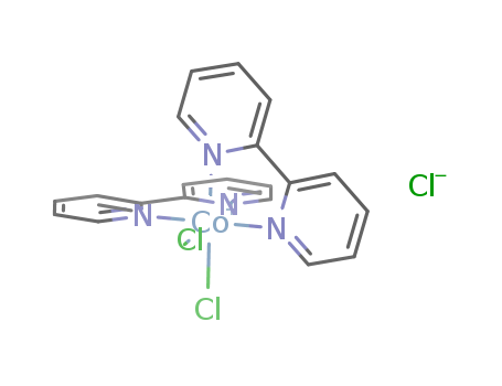 Molecular Structure of 14522-39-5 (Cobalt(1+),bis(2,2'-bipyridine-kN1,kN1')dichloro-, chloride (1:1),(OC-6-22)-)