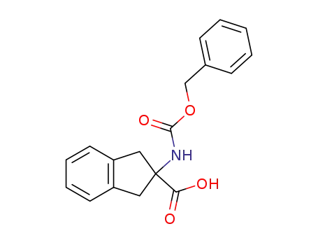 Molecular Structure of 91733-75-4 (2-CBZ-AMINO-INDAN-2-CARBOXYLIC ACID)