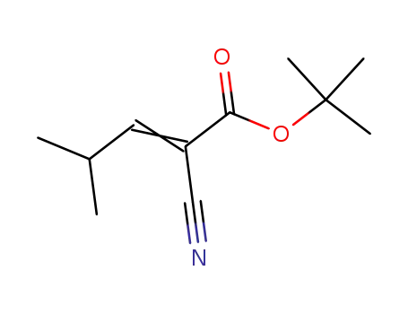 Molecular Structure of 1187-30-0 (tert-butyl 2-cyano-4-methylpent-2-enoate)