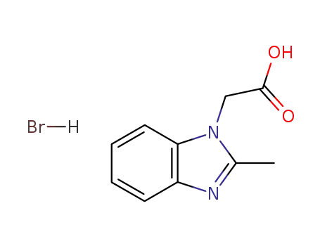 Molecular Structure of 104070-07-7 (1H-Benzimidazole-1-acetic acid, 2-methyl-, monohydrobromide)