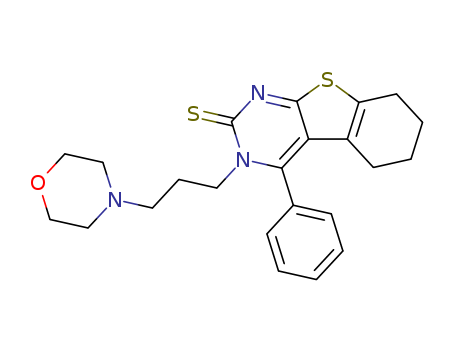 [1]Benzothieno[2,3-d]pyrimidine-2(3H)-thione,5,6,7,8-tetrahydro-3-[3-(4-morpholinyl)propyl]-4-phenyl-