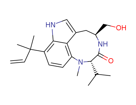 3H-Pyrrolo[4,3,2-gh]-1,4-benzodiazonin-3-one,9-(1,1-dimethyl-2-propenyl)-1,2,4,5,6,8-hexahydro-5-(hydroxymethyl)-1-methyl-2-(1-methylethyl)-,(2S,5S)- (9CI)