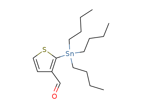 Molecular Structure of 119485-59-5 (3-Thiophenecarboxaldehyde, 2-(tributylstannyl)-)