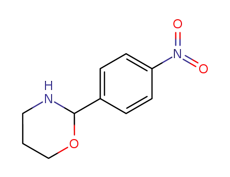 Molecular Structure of 109086-73-9 (2H-1,3-Oxazine, tetrahydro-2-(4-nitrophenyl)-)